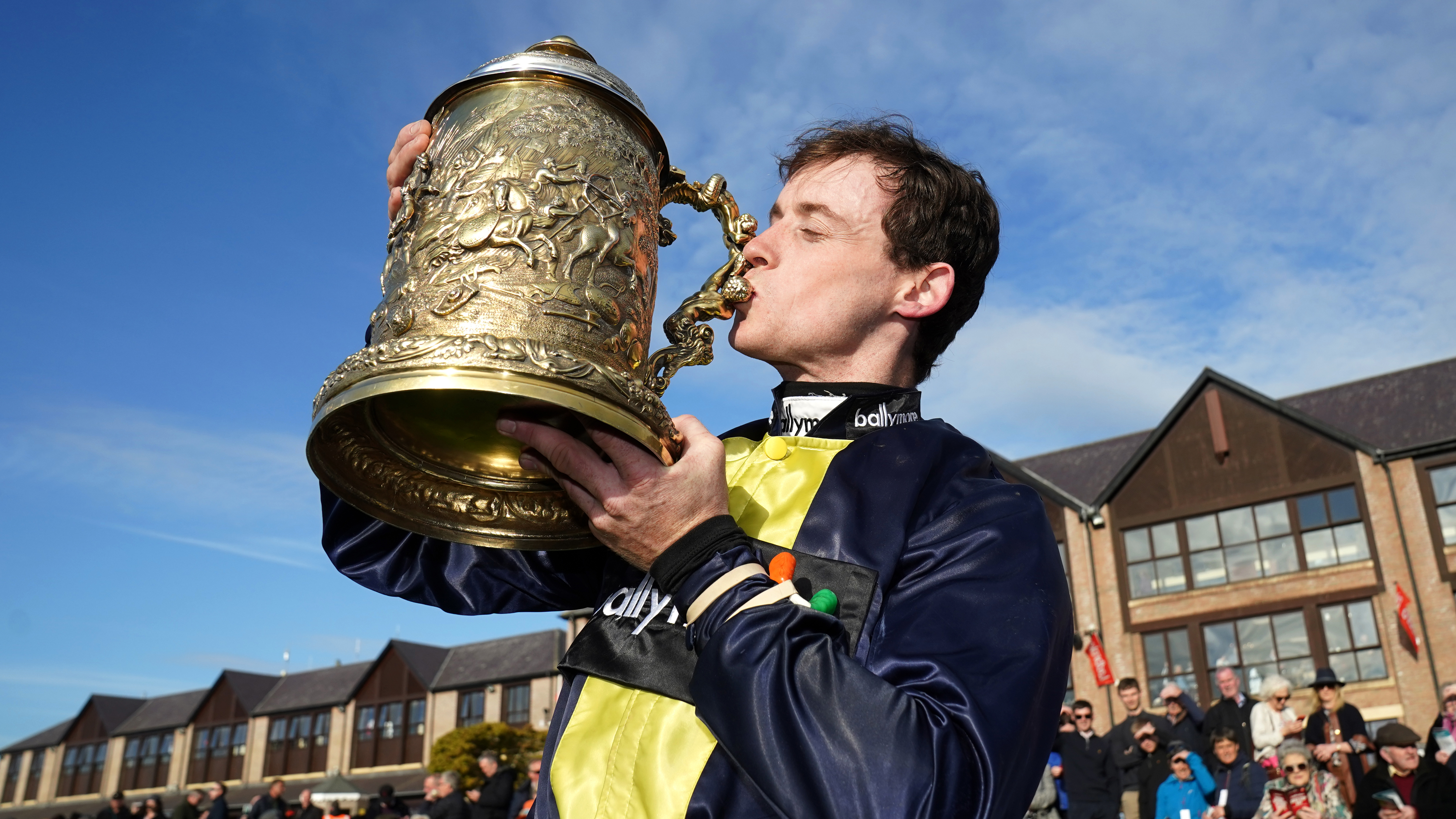 JJ Slevin kisses the Punchestown Gold Cup