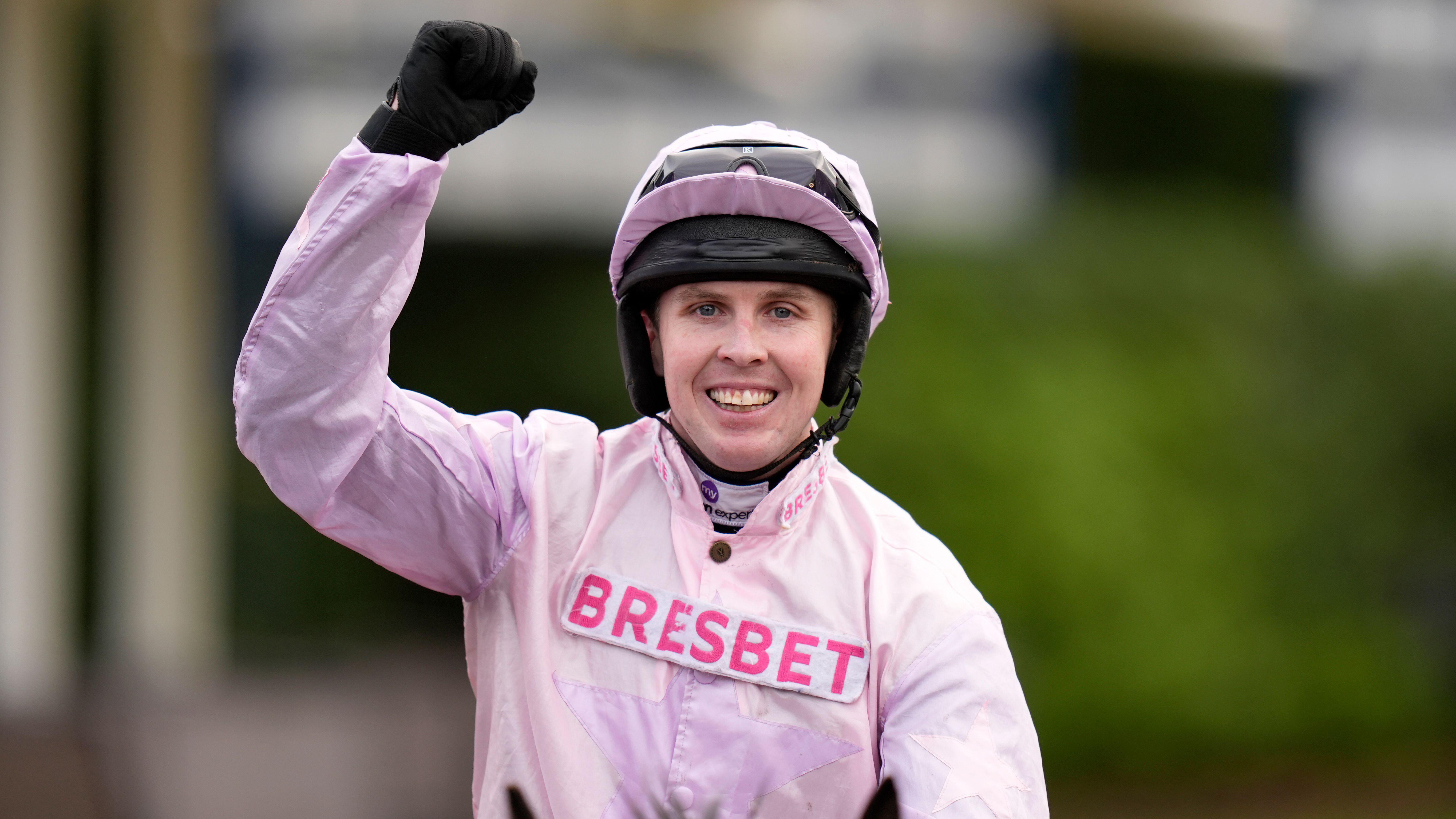 Kielan Woods celebrates