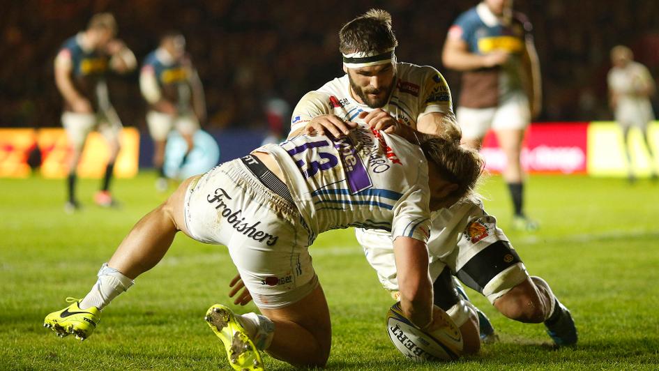 Michele Campagnaro scores a try