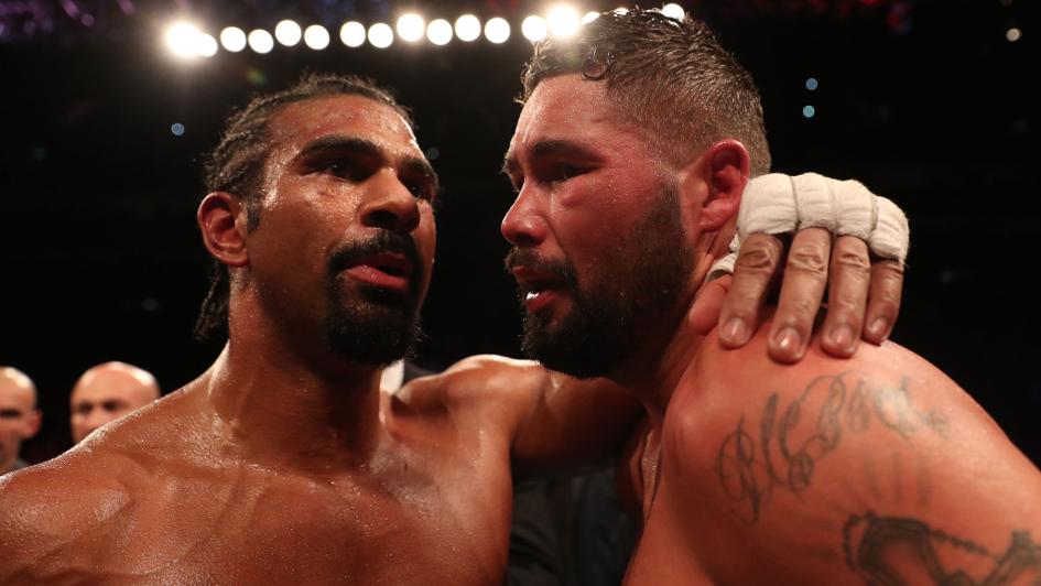 Haye and Bellew embrace