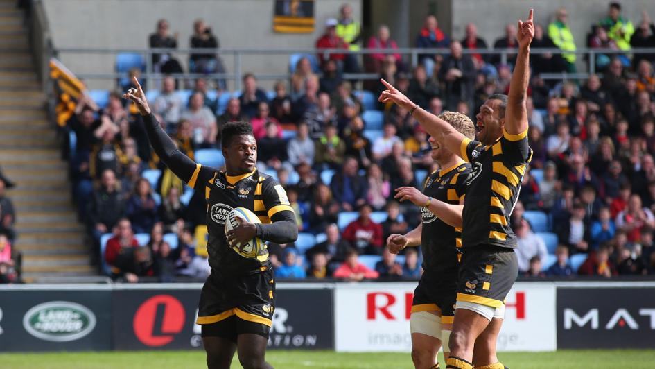 Wade celebrates for Wasps