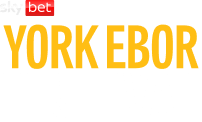 The words York Ebor coloured Gold and Festival coloured white